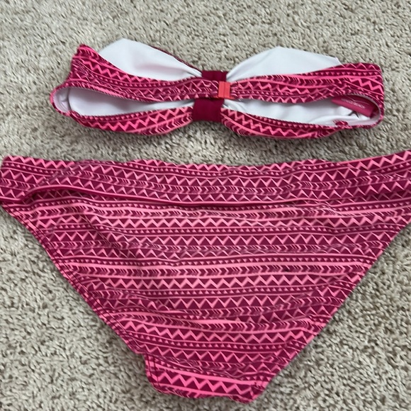 Pink and Tropical Print Bikini Set - Picture 3 of 5